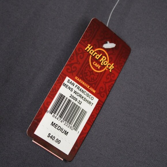 Hard Rock Café San Francisco Save The Planet Button Up Work Shirt Mens Med NWT - Picture 11 of 12